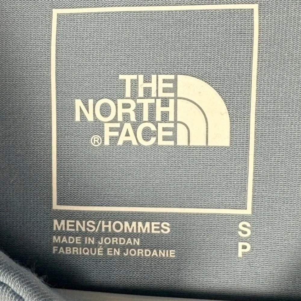 The North Face Polo Shirt Men Small Light Blue Performance Outdoor Stretch Rugby